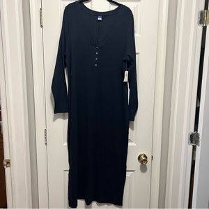Old Navy Long Sleeve Rib Knit Midi Dress XXL